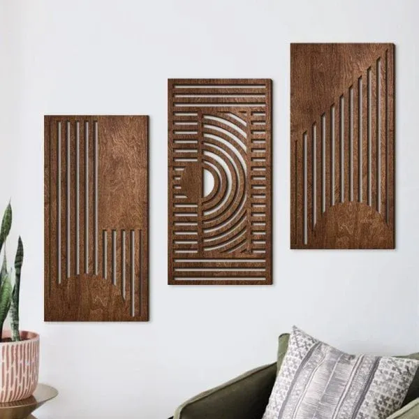 Minimalist Hollow Wooden Wall Art Decor for Living Room and Bedroom - Image 2