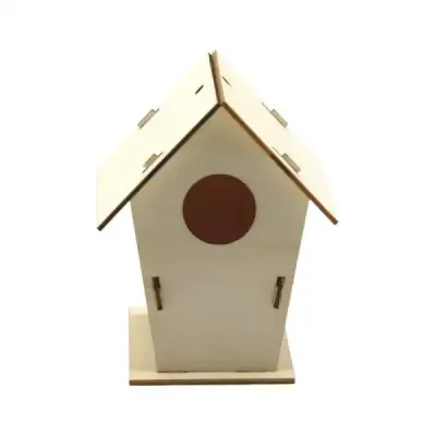 Handmade Wooden Birdhouse DIY Painting Kit for Kids Outdoor Hanging Bird Cage - 5