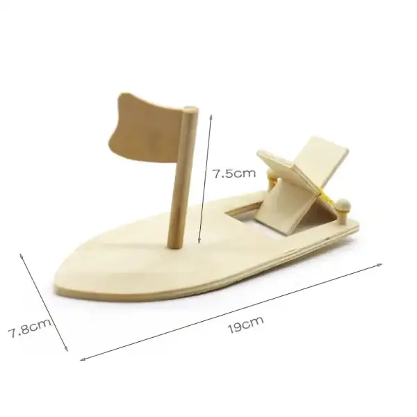 Wooden Sailboat Model DIY Painting Kit for Kids – Blank Wooden Boat Craft Set - Image 3