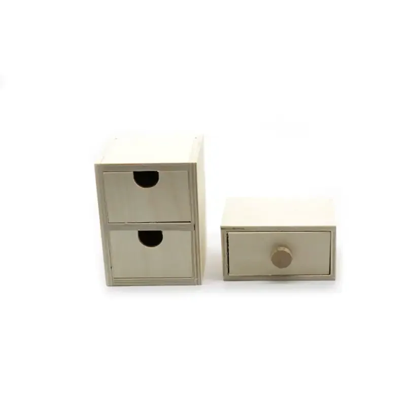 Wooden Drawer Box Unfinished for Kids DIY Painting and Craft - Image 1
