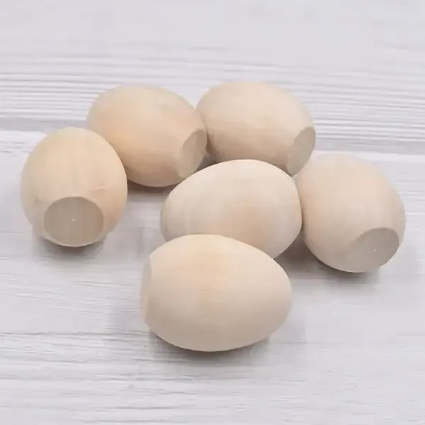 DIY Wooden Eggs for Painting – 35x46mm Handcrafted Craft Eggs for Kids, Easter, and Home Decoration - Image 6