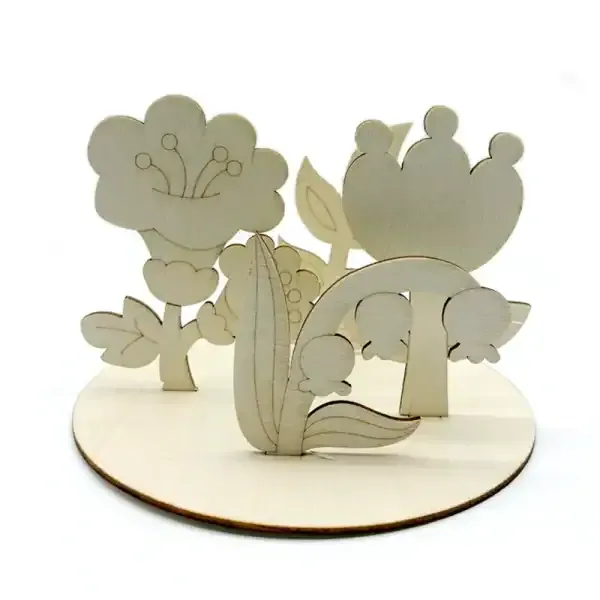 3D Wooden Flower Painting DIY Craft Kit for Kids - Image 6