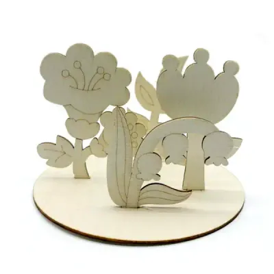 3D Wooden Flower Painting DIY Craft Kit for Kids - 6