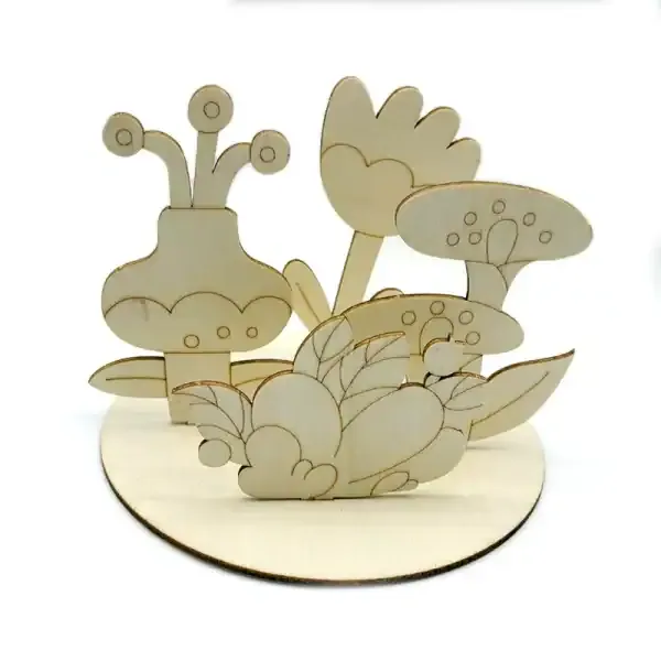 3D Wooden Flower Painting DIY Craft Kit for Kids - Image 4