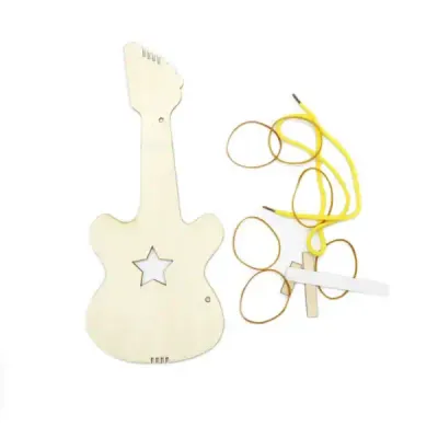 DIY Wooden Guitar Craft Kit for Kids – Painting and Decoration Set - 2