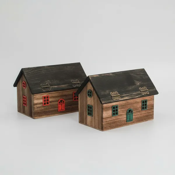 Innovative Wooden House Tissue Box – Retro & Durable Tabletop Decor for Living Room, Dining, Office - Image 3