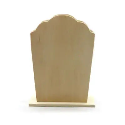 Wooden Fan-shaped Pen Holder Blank for Kids DIY Painting and Clay Craft - 2