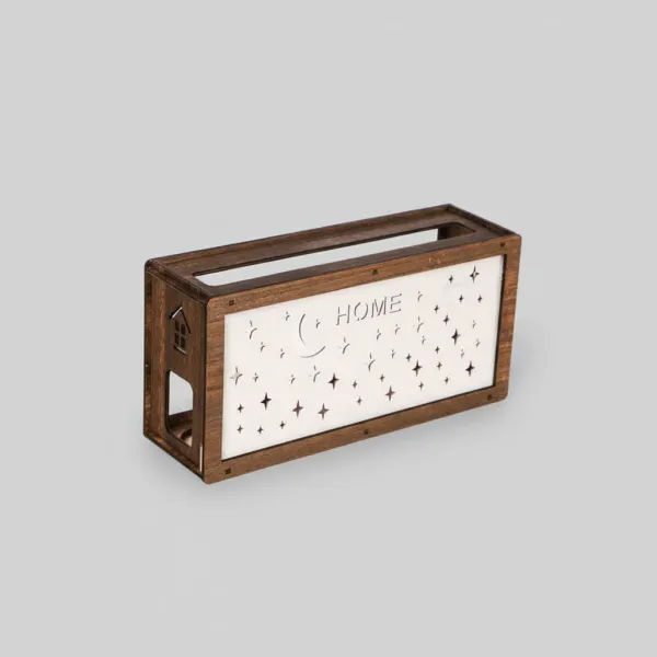 Stylish Wooden WiFi Router Box – Desktop Space Saver with Ventilation & Multiple Designs - Image 4