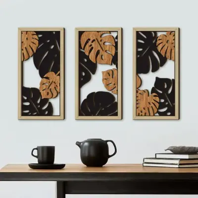Hollow Wooden Wall Hanging Decor – Rustic Farmhouse Style Wall Art for Living Room and Bedroom - 2