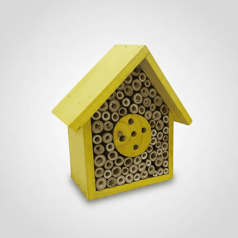Wooden Insect House Outdoor Garden Decor Solitary Bee Hotel Pollinator Habitat - Image 1