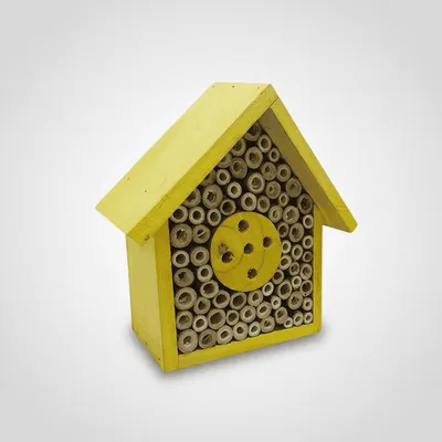 Wooden Insect House Outdoor Garden Decor Solitary Bee Hotel Pollinator Habitat - 1