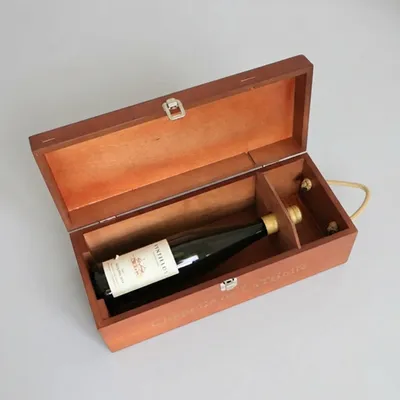 Wholesale 1500ml single bottle wooden wine box with latch closure | Made to Order