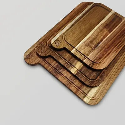 Wholesale Acacia Cutting Board with Juice Groove - 2