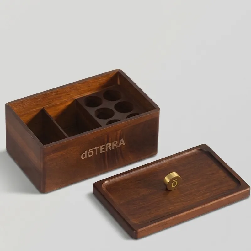 Custom Acacia Wood Essential Oil Storage Box - Image 2
