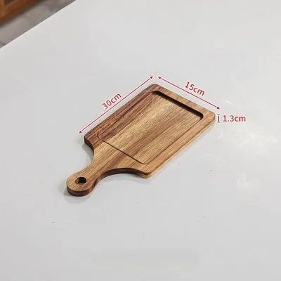 Custom Acacia Wood Steak Board with Handle - 12