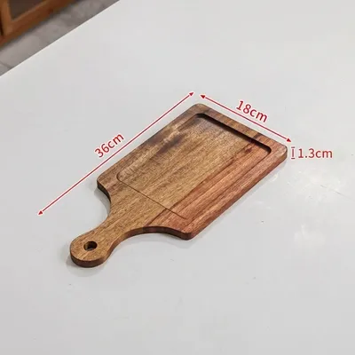 Custom Acacia Wood Steak Board with Handle - 13