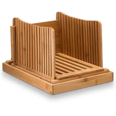 Wholesale Foldable Bamboo Bread Slicer with Crumb Tray | Custom Manufacturing - 2