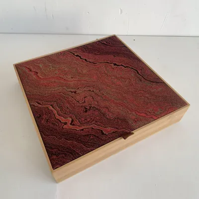 Bespoke Bamboo Gift Box with Fabric Lid and Dividers | OEM Manufacturer