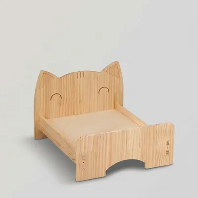 Wholesale Cartoon Solid Wood Pet Bed Frame with Cute Animal Headboard | Custom Manufacturing - 2