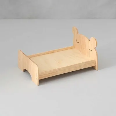 Wholesale Cartoon Solid Wood Pet Bed Frame with Cute Animal Headboard | Custom Manufacturing - 3