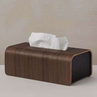 Wholesale Curved Wood Tissue Box Cover - 3