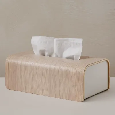 Wholesale Curved Wood Tissue Box Cover - 1