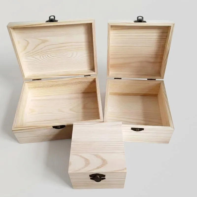 Wholesale Hinged Wooden Gift Box with Latch - Image 2