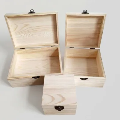Wholesale Hinged Wooden Gift Box with Latch - 2