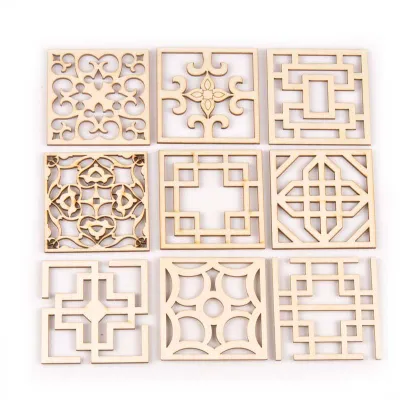 Wholesale Hollow Geometric Wooden Cutouts for DIY Crafts - 2