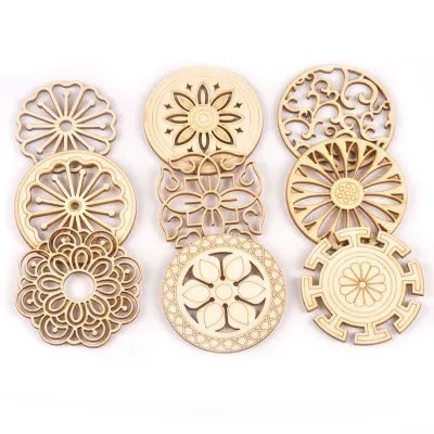 Wholesale Hollow Geometric Wooden Cutouts for DIY Crafts - 3
