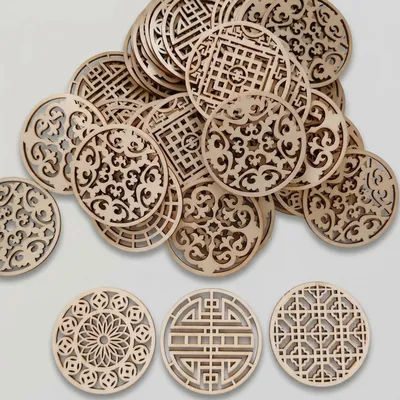 Wholesale Hollow Round Wooden Window Grille Slices | Custom Manufacturing - 1