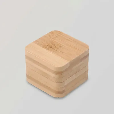 Custom Natural Bamboo Jewelry Box with Mirror - 3