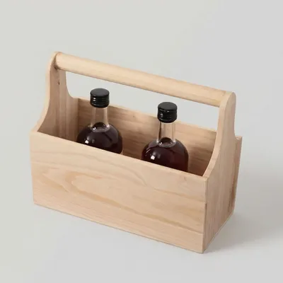Wholesale Paulownia Wood Caddy with Handle | OEM Manufacturer