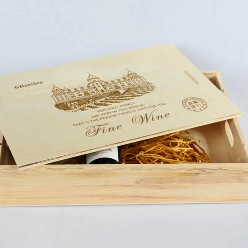 Custom Six Bottle Wooden Wine Case - Multiple Styles - Image 12