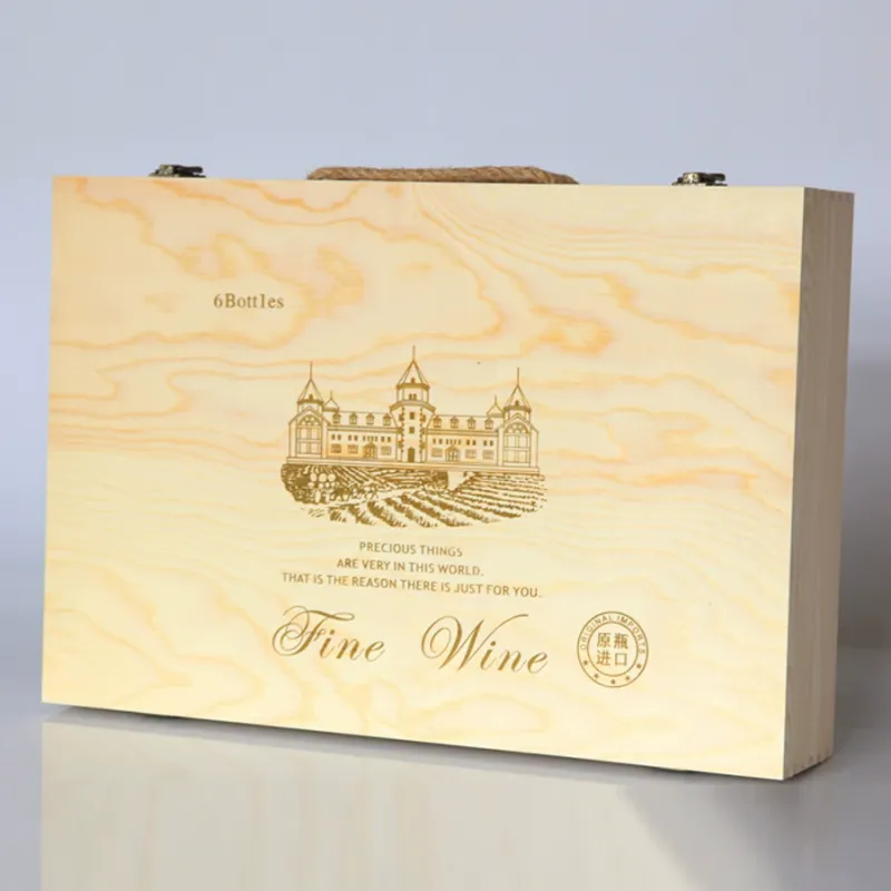 Custom Six Bottle Wooden Wine Case - Multiple Styles - Image 13