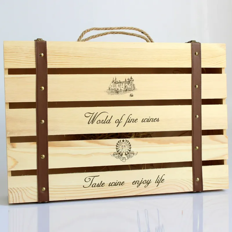 Custom Six Bottle Wooden Wine Case - Multiple Styles - Image 14