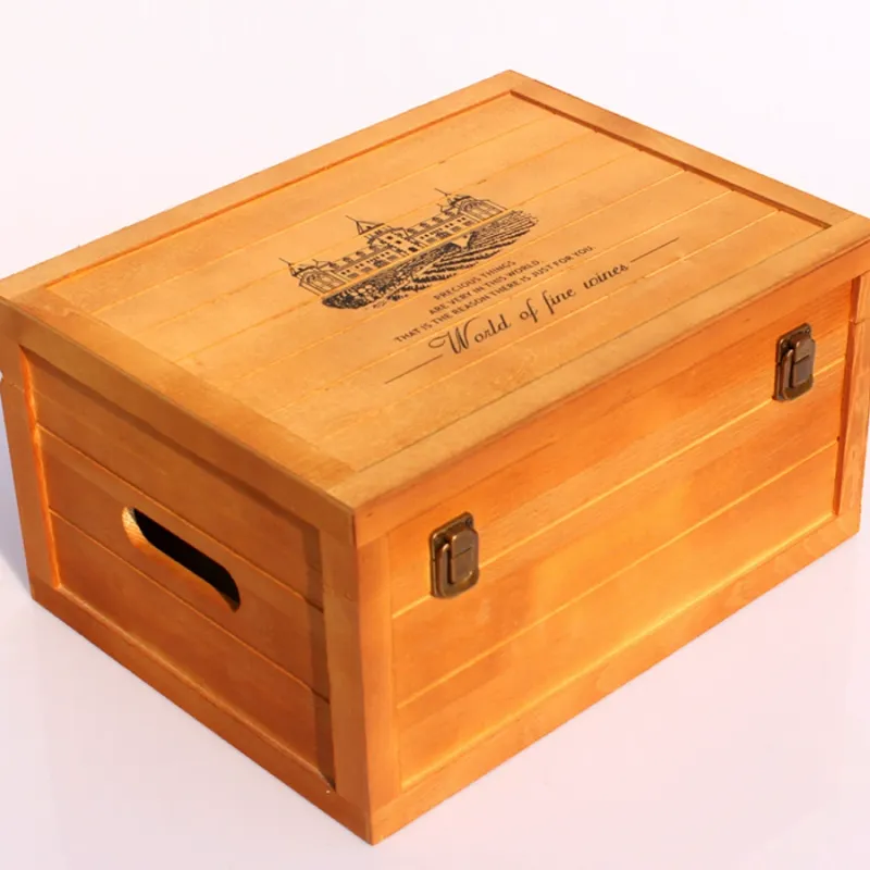 Custom Six Bottle Wooden Wine Case - Multiple Styles - Image 3