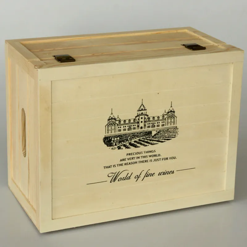 Custom Six Bottle Wooden Wine Case - Multiple Styles - Image 8