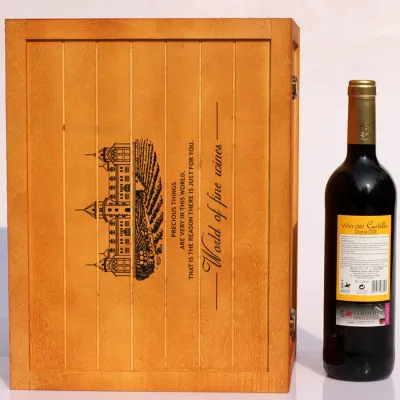 Custom Six Bottle Wooden Wine Case - Multiple Styles - 9