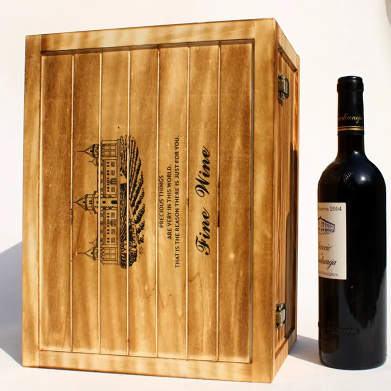 Custom Six Bottle Wooden Wine Case - Multiple Styles - Image 10