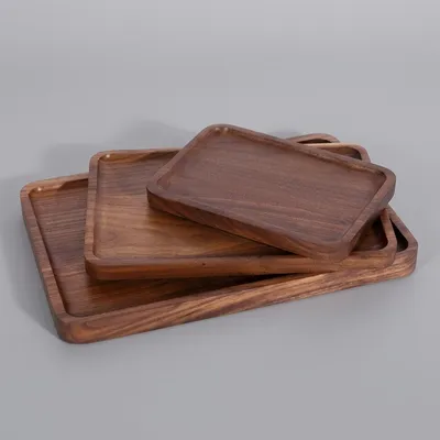 Wholesale Rectangular Walnut Serving Tray - 3
