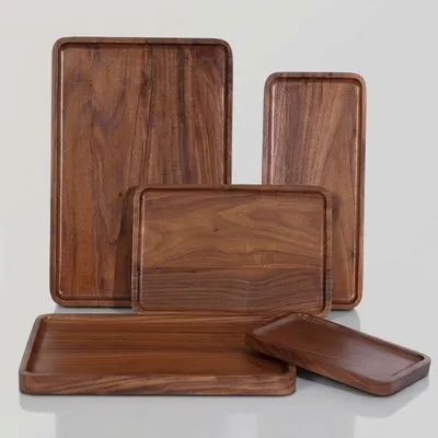 Wholesale Rectangular Walnut Serving Tray - 1