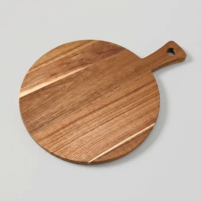 Custom Round Acacia Wood Pizza Board - 3