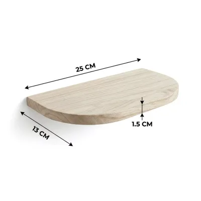 Wholesale Semi-Circular Solid Wood Floating Shelf | Custom Manufacturing - 2