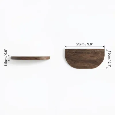Wholesale Semi-Circular Solid Wood Floating Shelf | Custom Manufacturing - 3