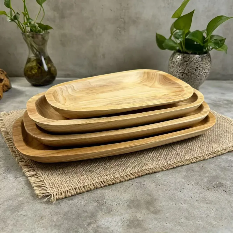 Wholesale Shallow Solid Wood Serving Tray | Custom Manufacturing - Image 2