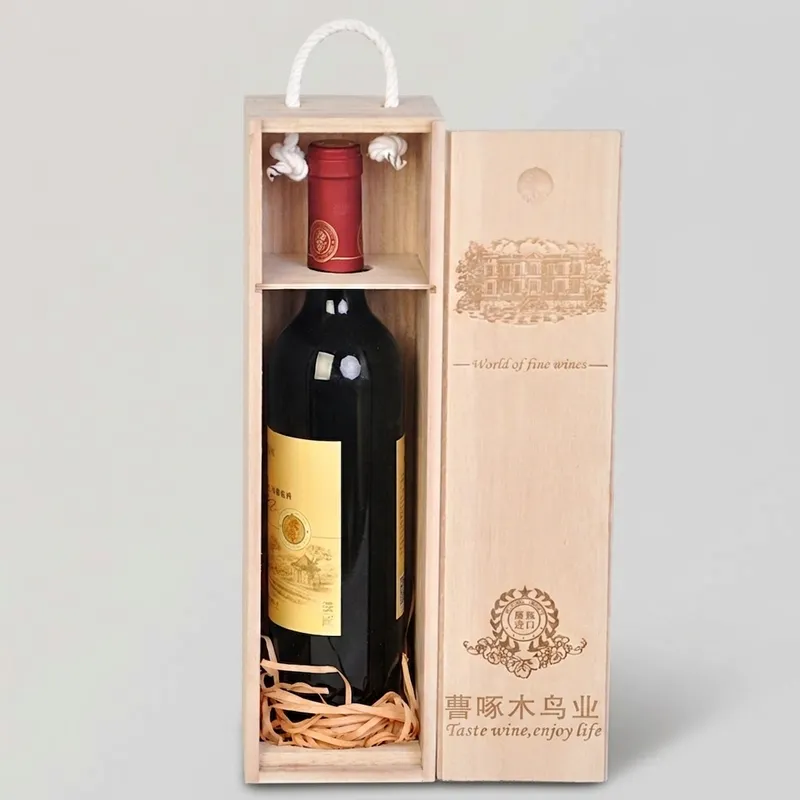 OEM Single Bottle Wooden Wine Box - Multiple Styles - Image 11