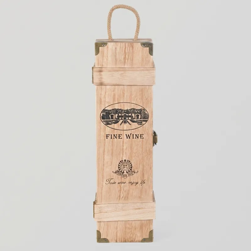 OEM Single Bottle Wooden Wine Box - Multiple Styles - Image 12
