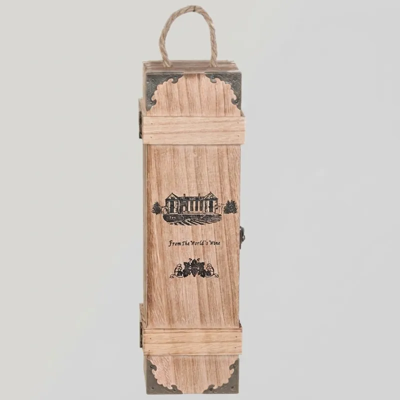 OEM Single Bottle Wooden Wine Box - Multiple Styles - Image 13