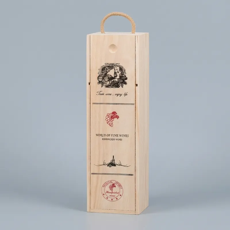 OEM Single Bottle Wooden Wine Box - Multiple Styles - Image 15